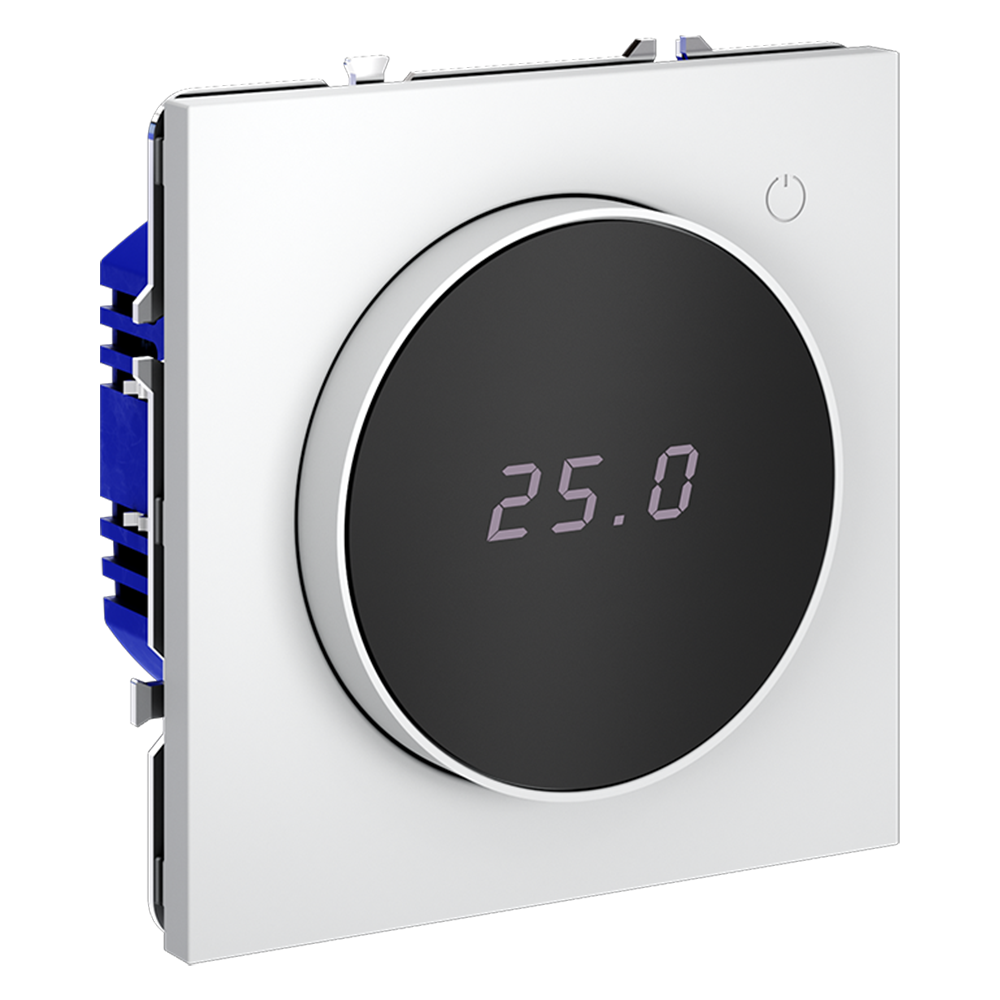 Терморегулятор электронный Voltum S70 с индикацией и датчиком, для теплого пола Белый матовый VLS070102