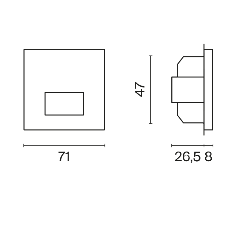 Датчик движения встраиваемый Voltum S70 Сталь VLS070505 — изображение 6