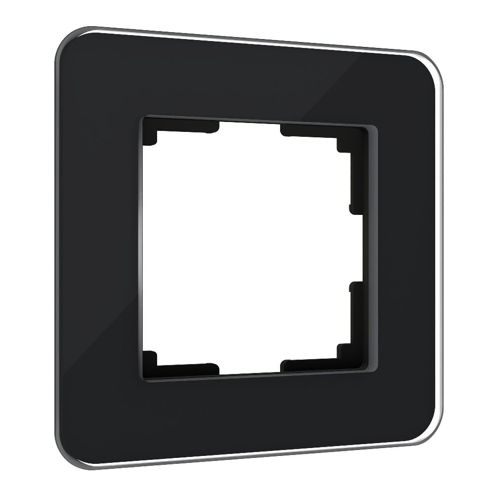 Рамка стеклянная Werkel Elite на 1 пост Черный W0012448