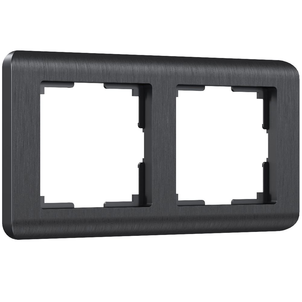 Рамка из поликарбоната Werkel Stream на 2 поста Графит W0022104