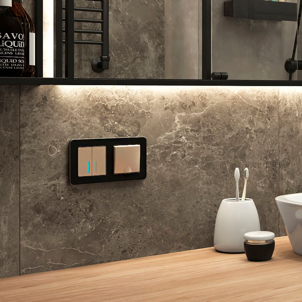 Рамка из металла Werkel Platinum на 2 поста Черный алюминий W0022608 — изображение 3