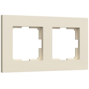 Рамка из поликарбоната Werkel Slab на 2 поста Айвори W0022962