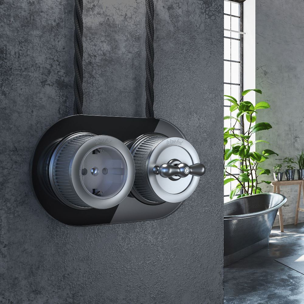 Рамка стеклянная Werkel на 2 поста Черный W0025108 — изображение 2