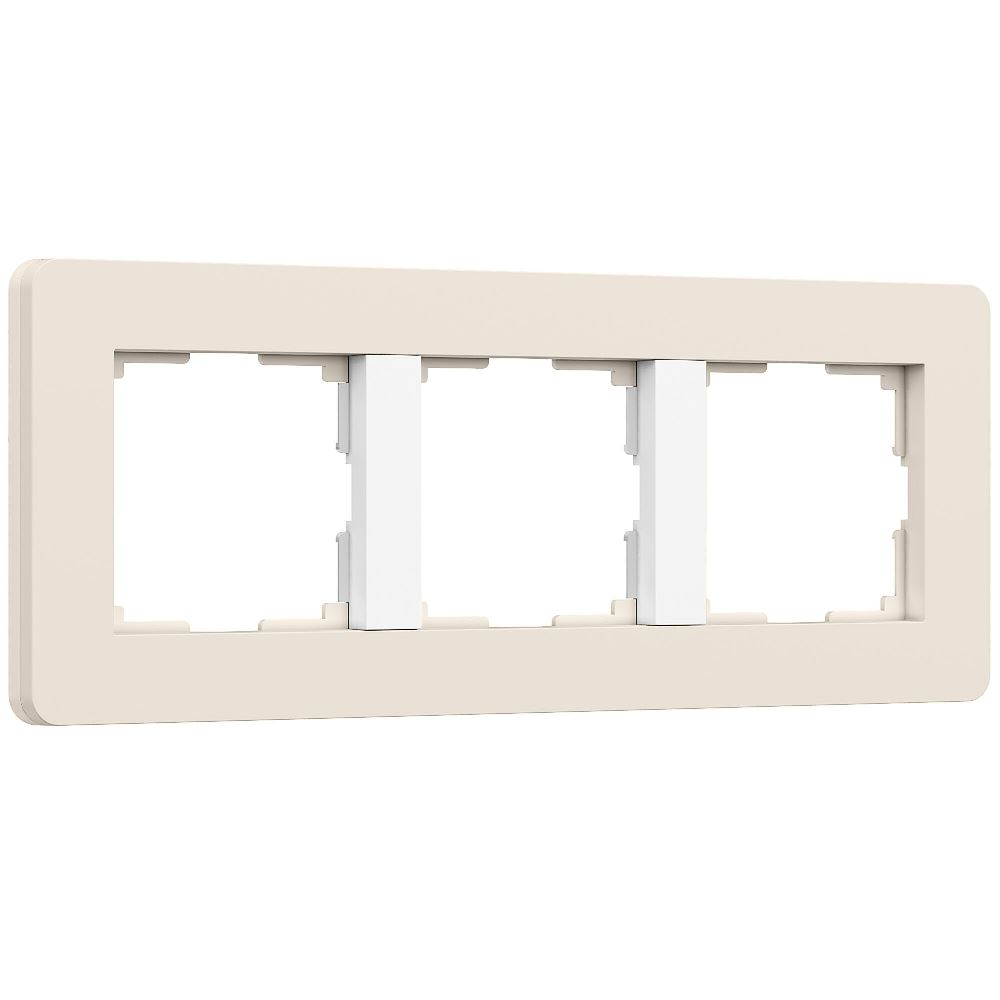 Рамка из поликарбоната Werkel Split на 3 поста Айвори / Белый W0033066