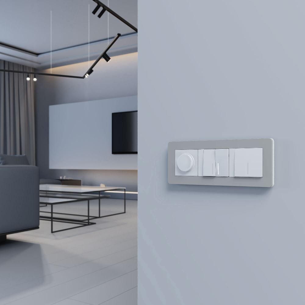 Рамка из поликарбоната Werkel Split на 3 поста Дымчатый / Белый W0033067 — изображение 2