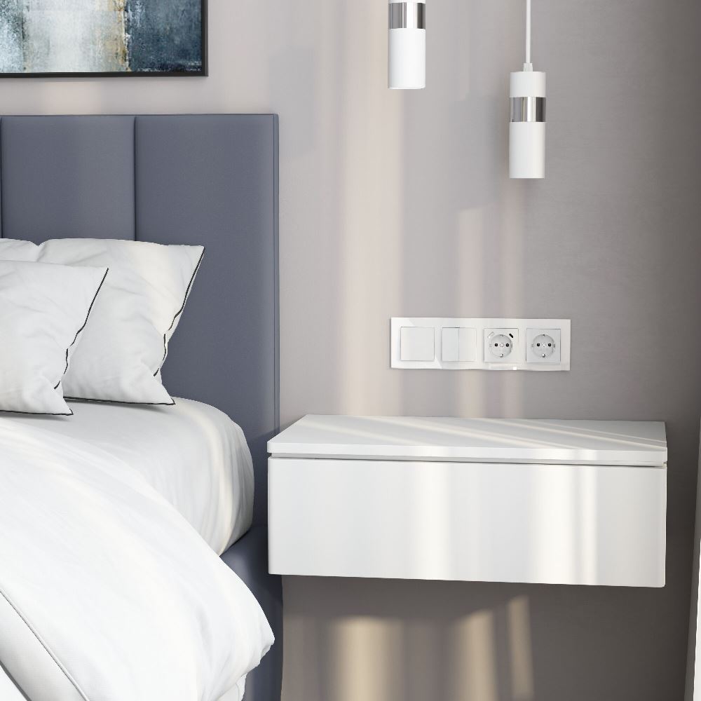 Рамка стеклянная Werkel Favorit на 4 поста Белый W0041101 — изображение 2