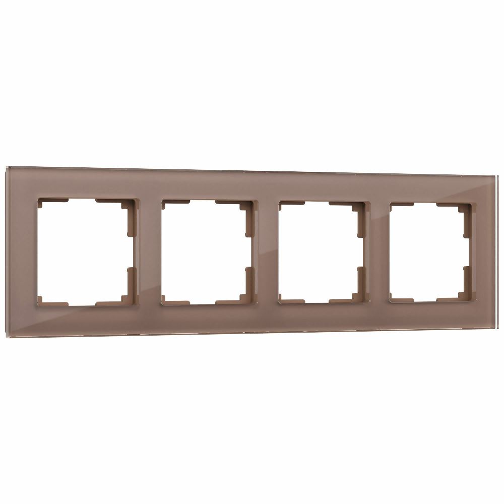Рамка стеклянная Werkel Favorit на 4 поста Латте W0041142