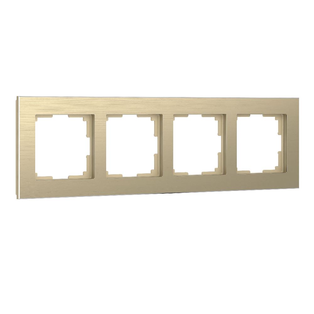 Рамка из металла Werkel Aluminium на 4 поста Шампань W0041711