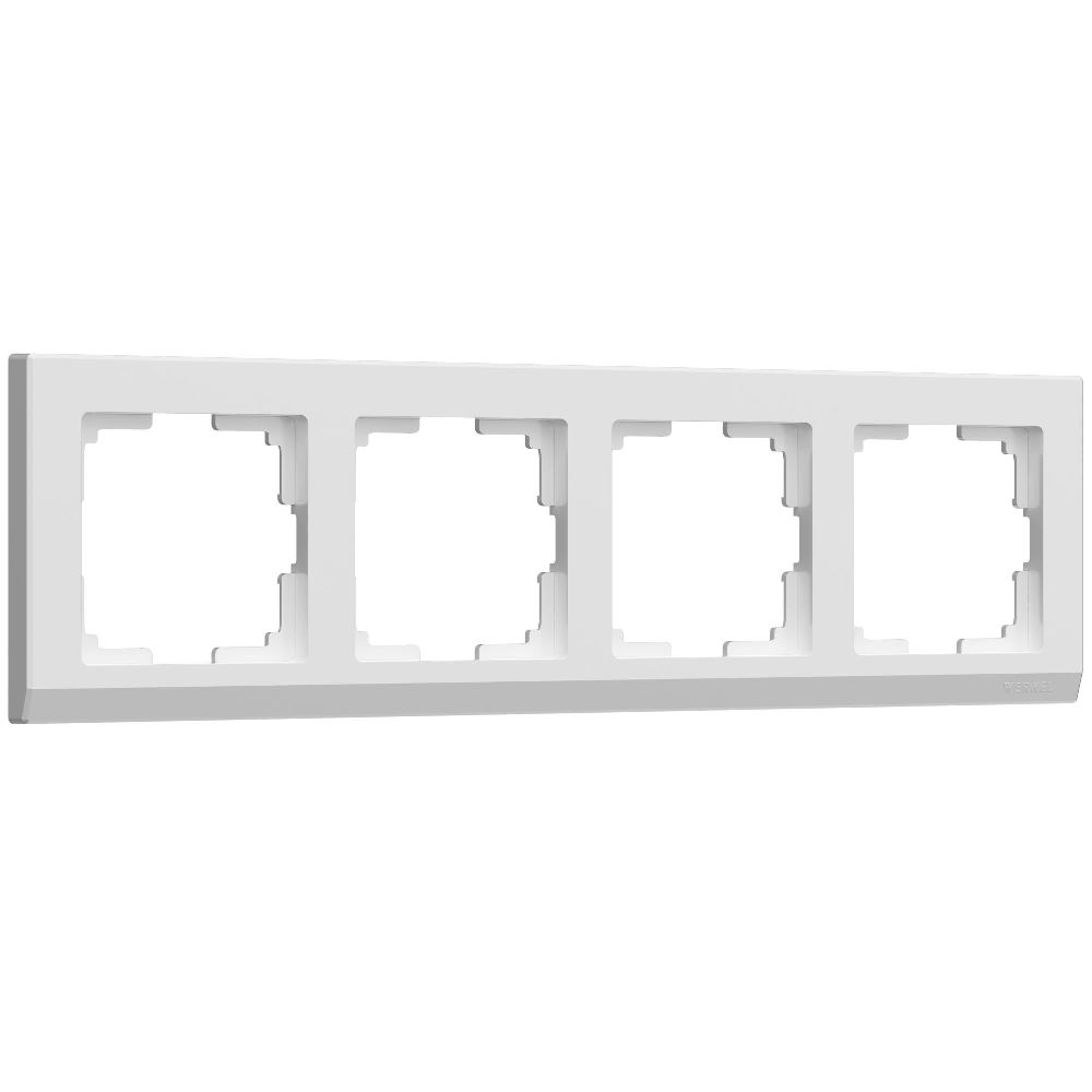 Рамка из поликарбоната Werkel Stark на 4 поста Белый W0041801