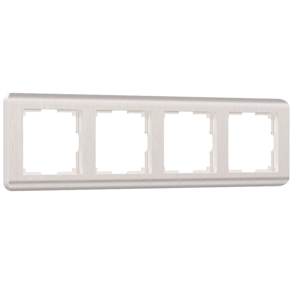 Рамка из поликарбоната Werkel Stream на 4 поста Перламутровый W0042113