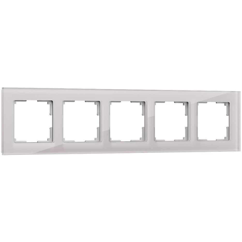 Рамка стеклянная Werkel Favorit на 5 постов Дымчатый W0051117