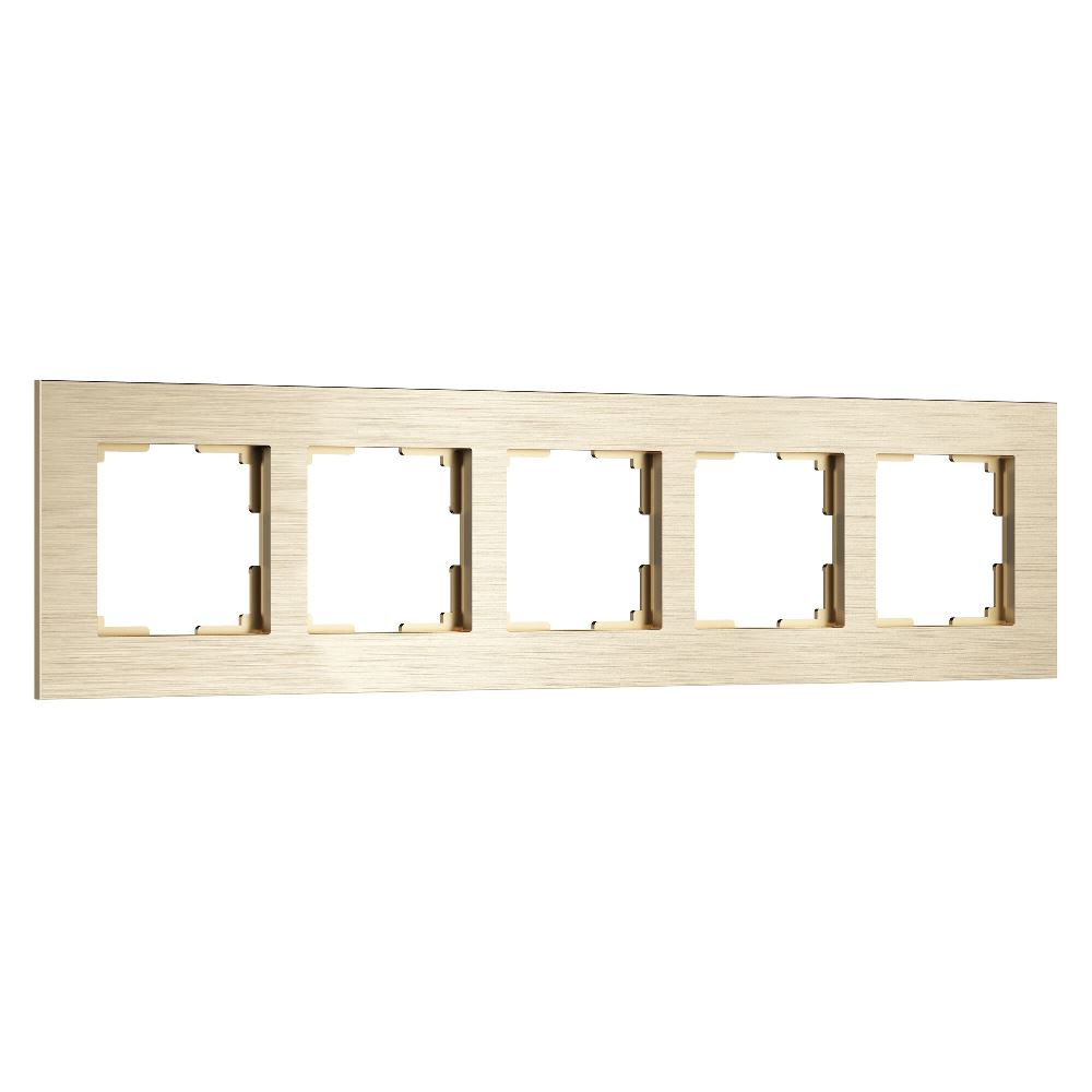 Рамка из металла Werkel AluMax на 5 постов Шампань W0053511