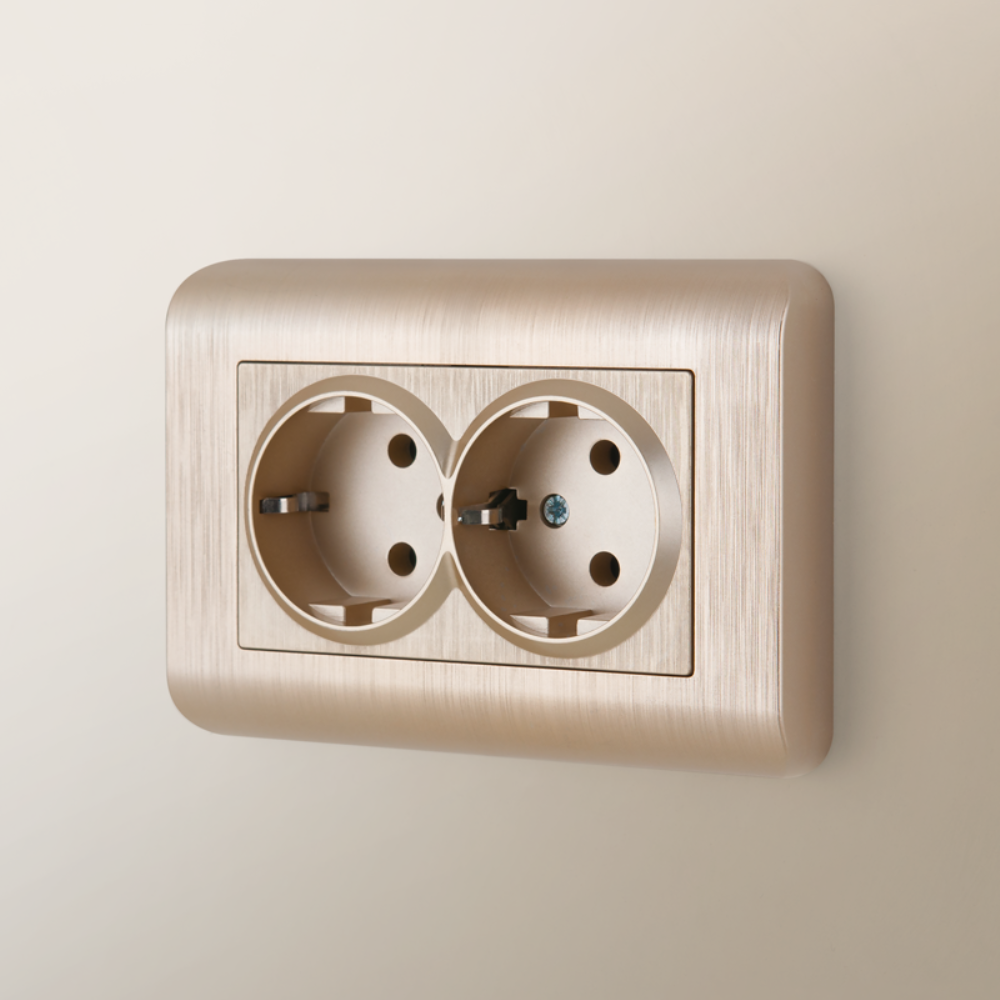 Рамка для двойной розетки Werkel Stream Шампань W0082111 — изображение 2