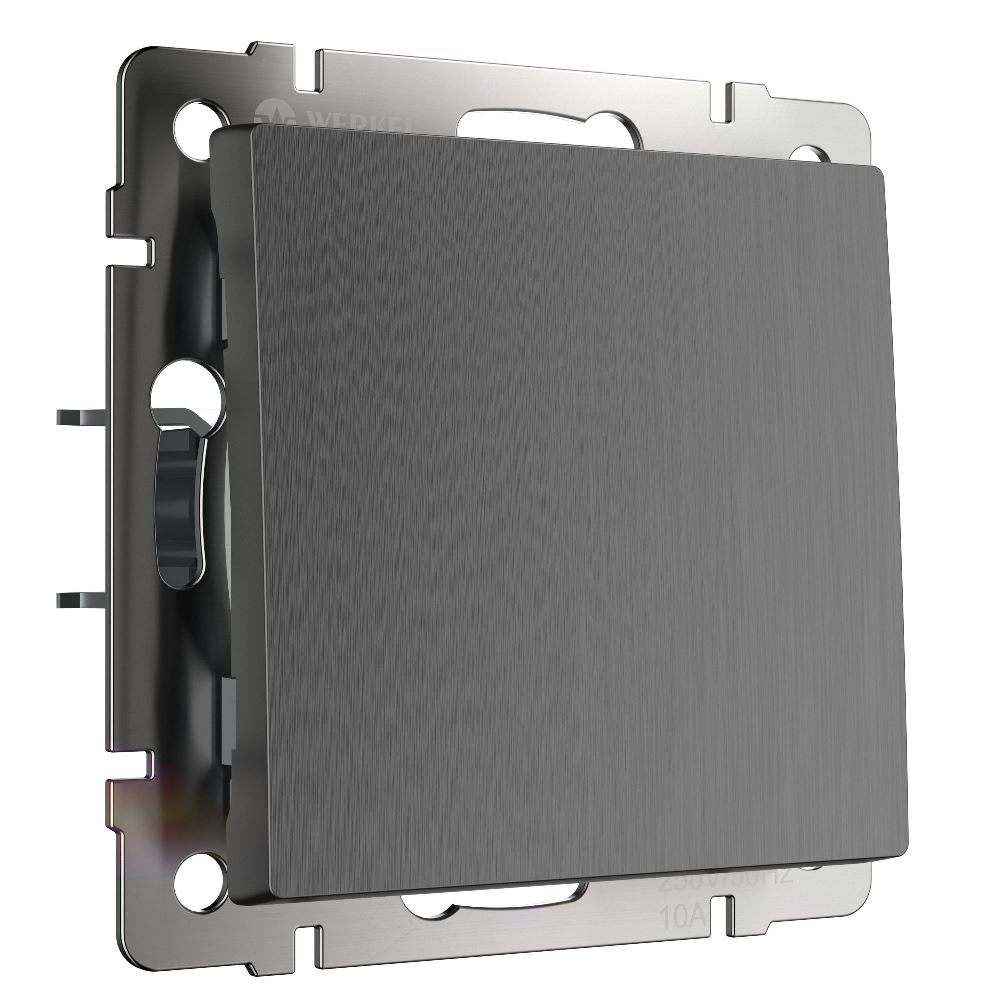 Выключатель одноклавишный встраиваемый Werkel Графит W1110004