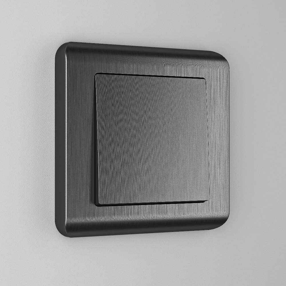 Выключатель одноклавишный встраиваемый Werkel Графит W1110004 — изображение 2