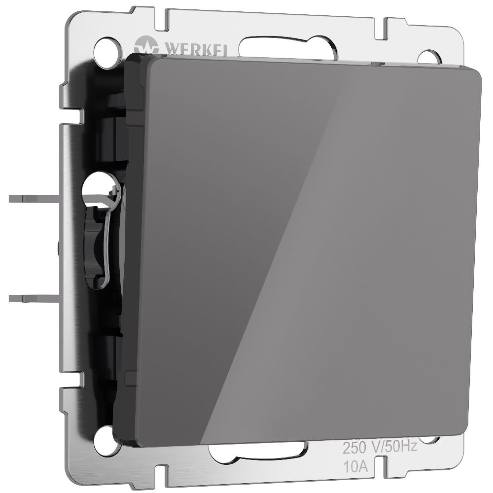 Выключатель одноклавишный встраиваемый Werkel Графит W1110044