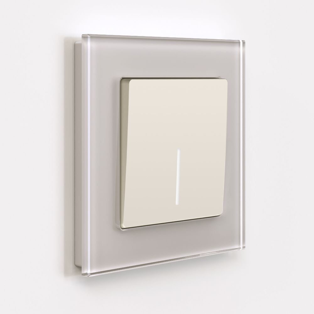 Выключатель одноклавишный встраиваемый Werkel с подсветкой Айвори матовый W1110162 — изображение 2