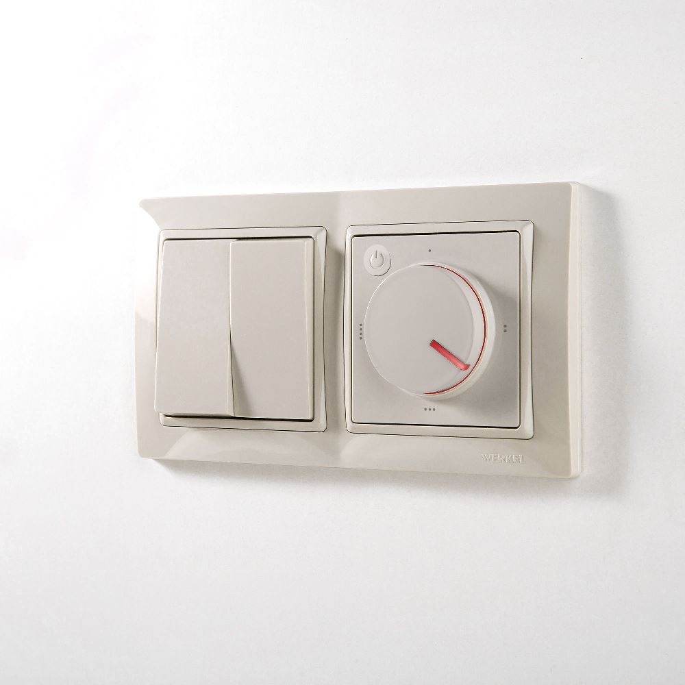 Выключатель двухклавишный встраиваемый Werkel Слоновая кость W1120003 — изображение 2