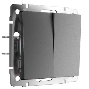 Выключатель одноклавишный встраиваемый перекрестный Werkel Графит матовый W1123064