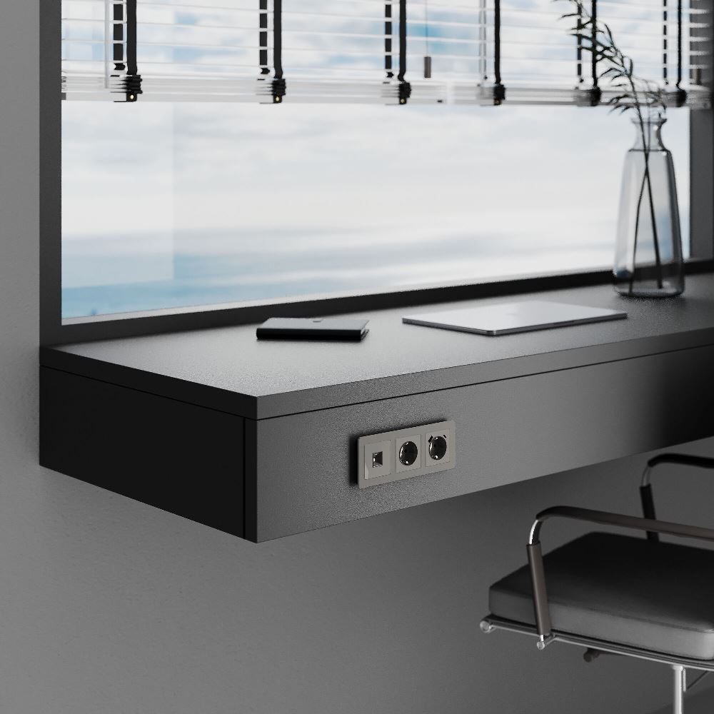 Розетка встраиваемая Ethernet Werkel RJ-45 Графит W1181044 — изображение 2