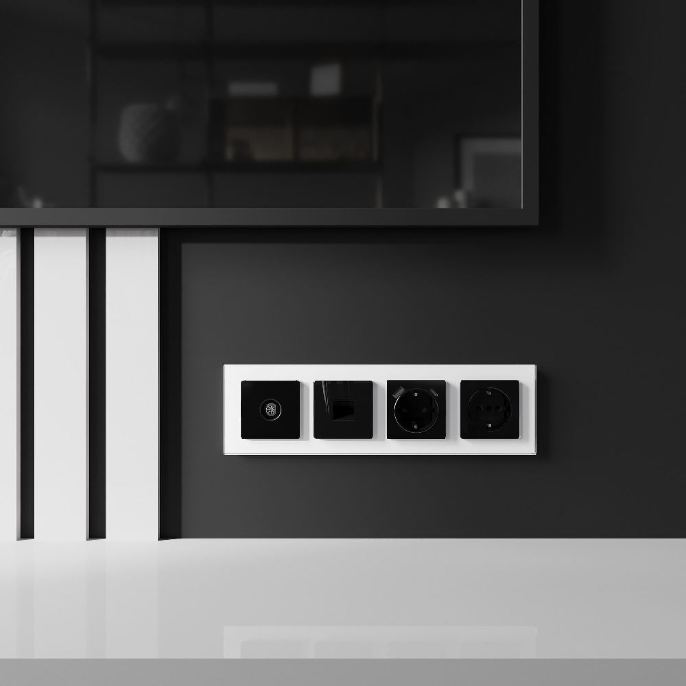 ТВ-розетка встраиваемая оконечная Werkel Черный W1183048 — изображение 2