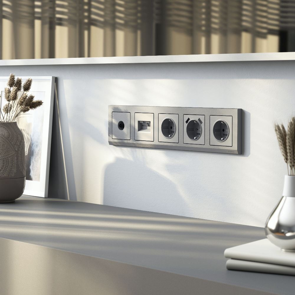 ТВ-розетка встраиваемая оконечная Werkel Серебрянный матовый W1183065 — изображение 2