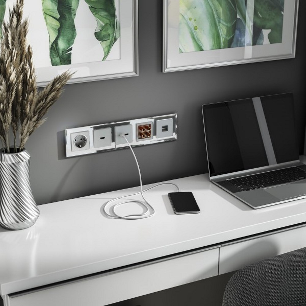 Розетка встраиваемая HDMI Werkel Серебряный W1186006 — изображение 2