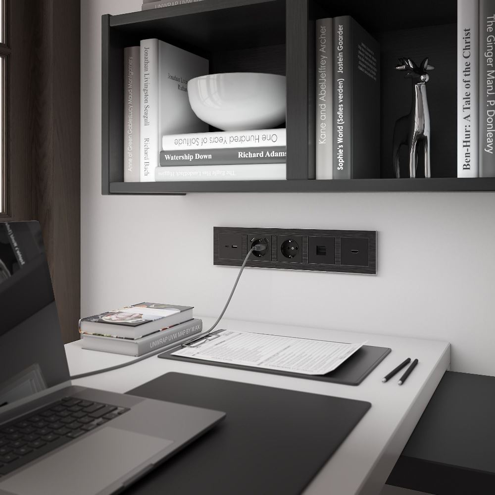 Розетка встраиваемая HDMI Werkel Черный матовый W1186008 — изображение 3