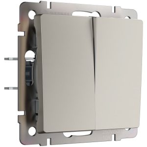 Выключатель двухклавишный встраиваемый Werkel Дымчатый W1220004