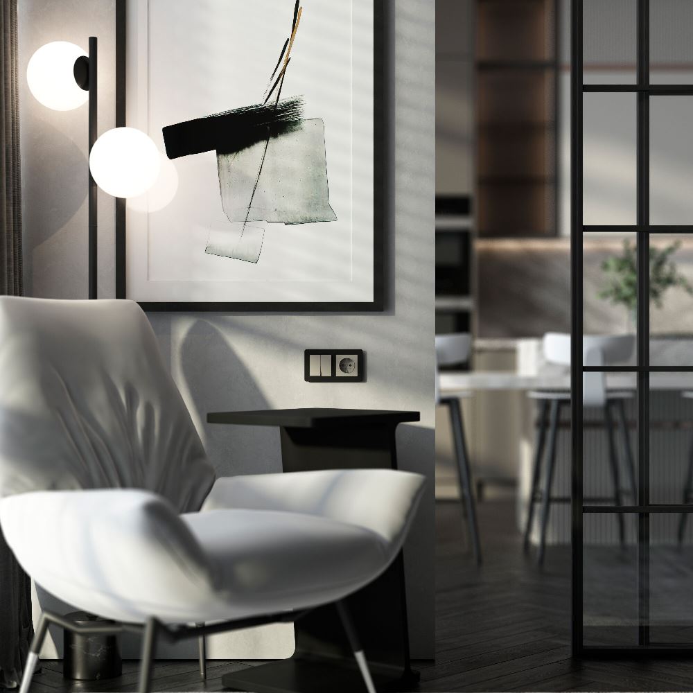 Розетка встраиваемая Werkel с заземлением Дымчатый W1271004 — изображение 3