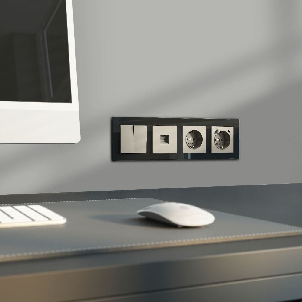 Розетка встраиваемая Werkel с заземлением Дымчатый W1271004 — изображение 2