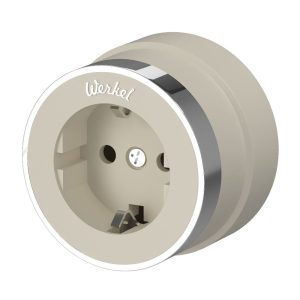Розетка накладная Werkel Vintage Розетка накладная Слоновая кость матовый / Хром W5871055