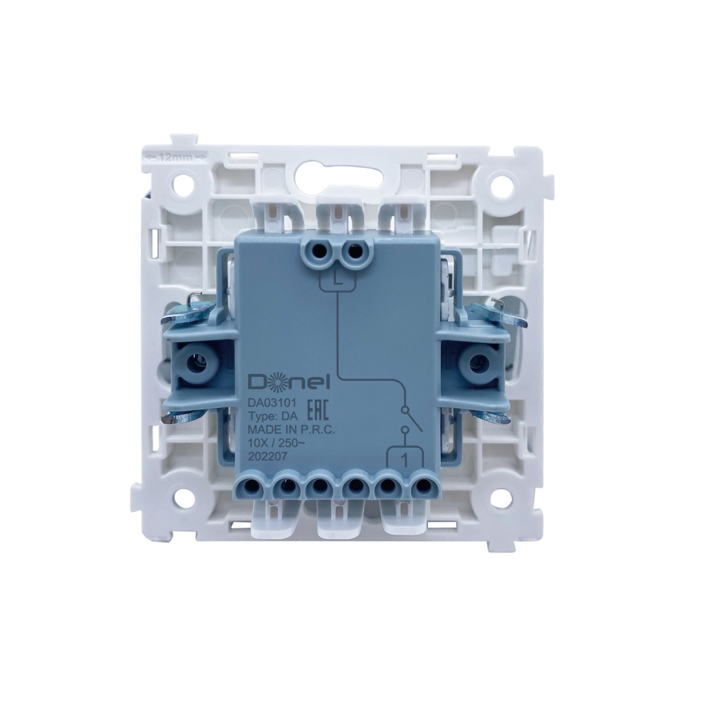 Выключатель одноклавишный встраиваемый Donel R98 с подсветкой Коралл матовый DA03101-DA29045 — изображение 4