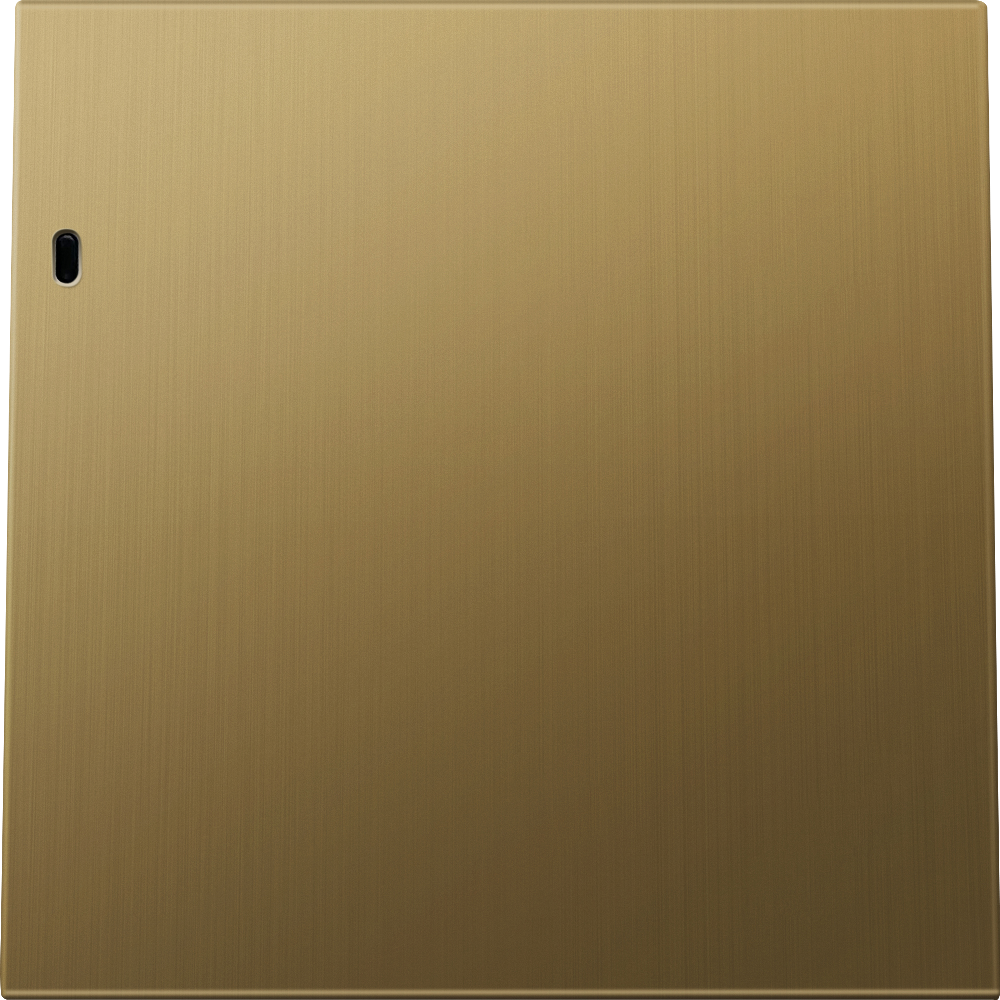 Выключатель одноклавишный встраиваемый Donel R98 Metal с подсветкой Золото матовое DA03101-DA290BR — изображение 2