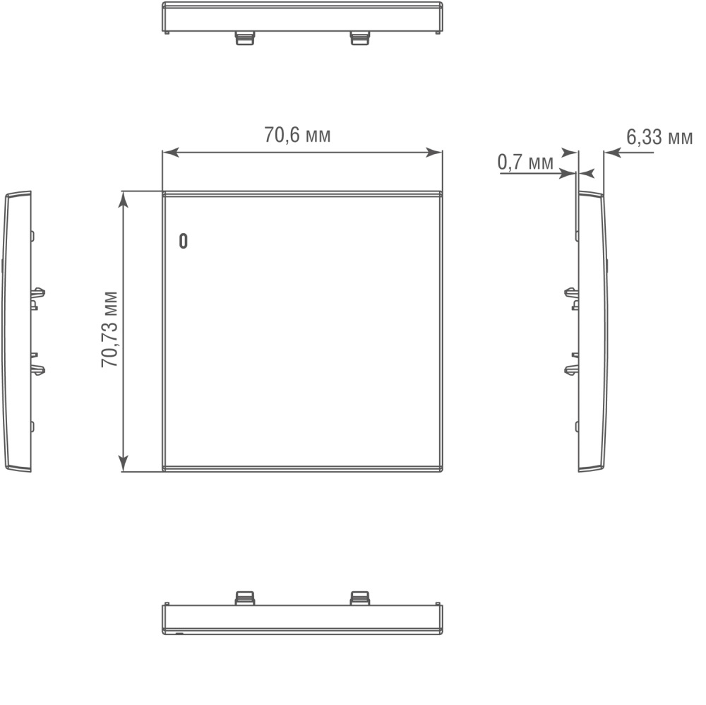 Выключатель одноклавишный встраиваемый Donel R98 Metal с подсветкой Золото матовое DA03101-DA290BR — изображение 6