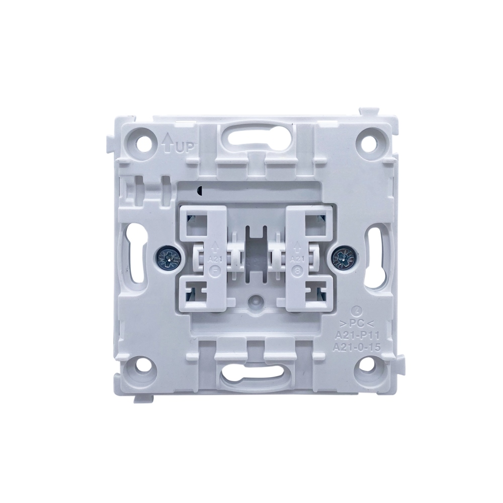 Выключатель двухклавишный встраиваемый проходной Donel R98 Metal Никель DA10800-DA295NB — изображение 5