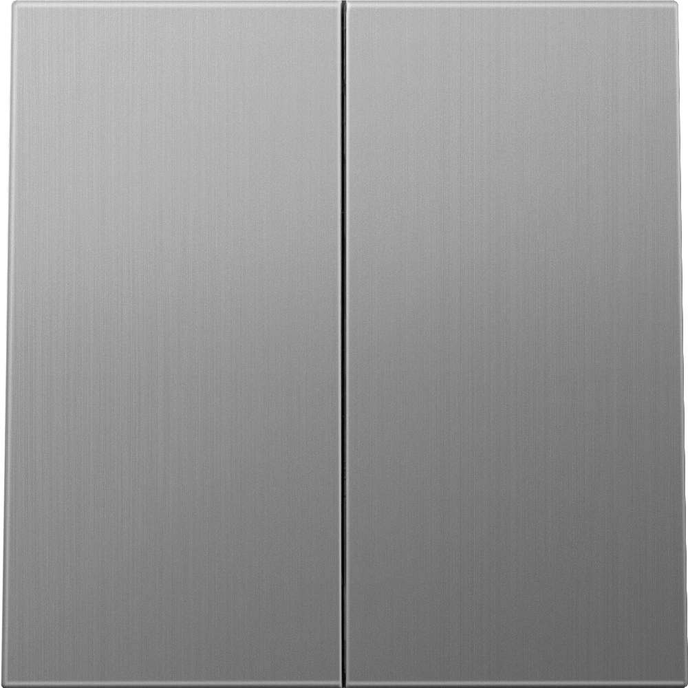 Выключатель двухклавишный встраиваемый проходной Donel R98 Metal Никель DA10800-DA295NB — изображение 2