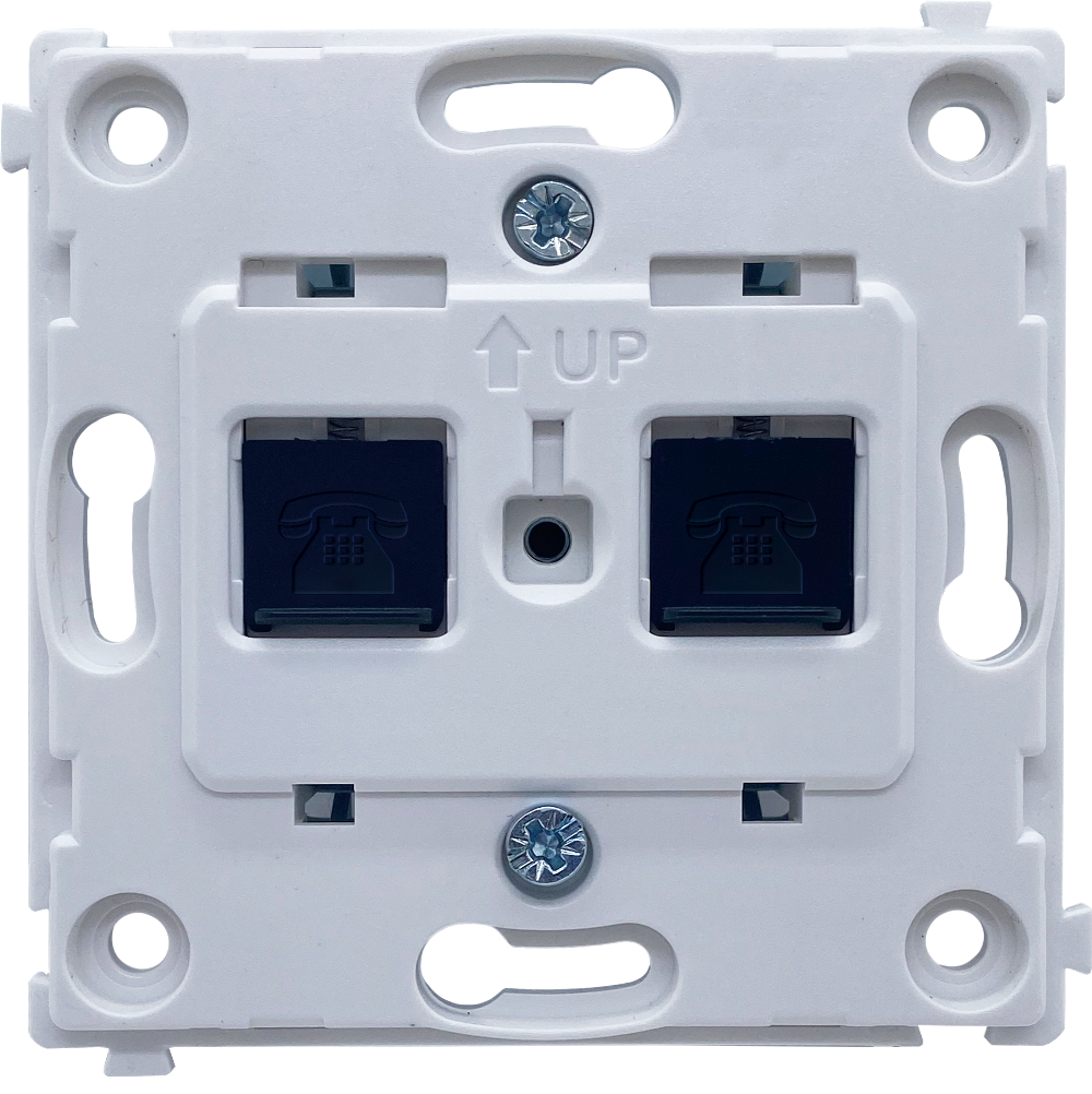 Розетка встраиваемая телефонная двойная Donel R98 Metal RJ11 + RJ11 Благородная сталь DA14400-DA869ES — изображение 5