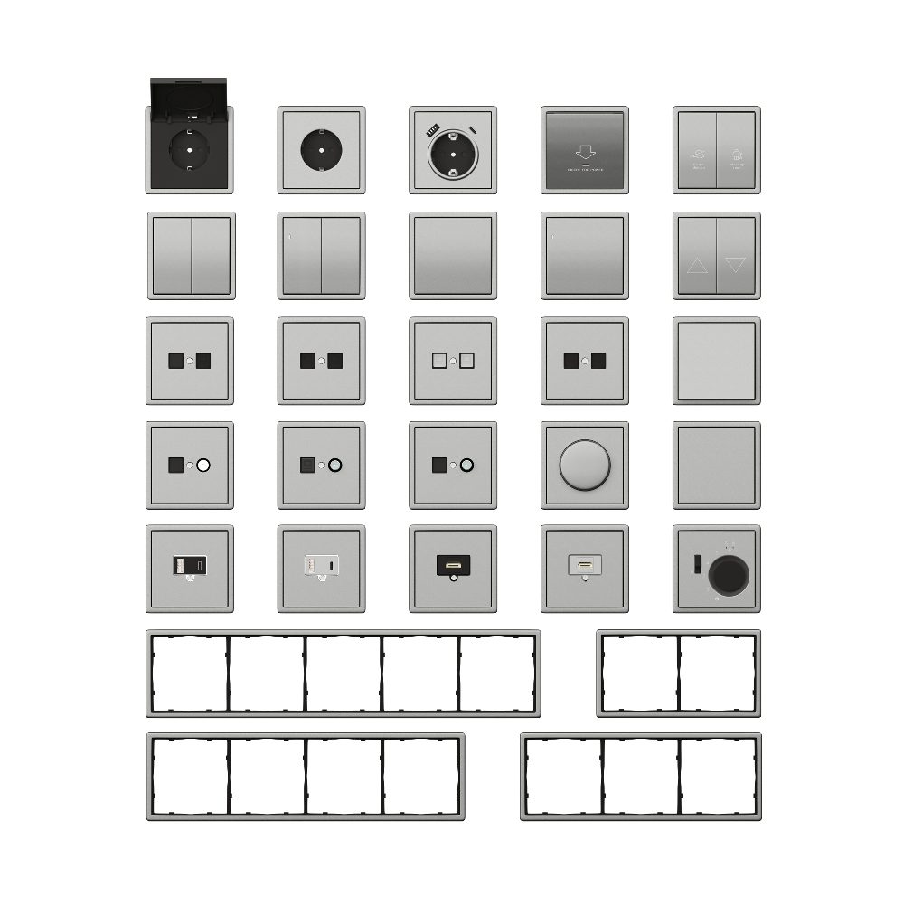 Розетка встраиваемая телефонная двойная Donel R98 Metal RJ11 + RJ11 Благородная сталь DA14400-DA869ES — изображение 3
