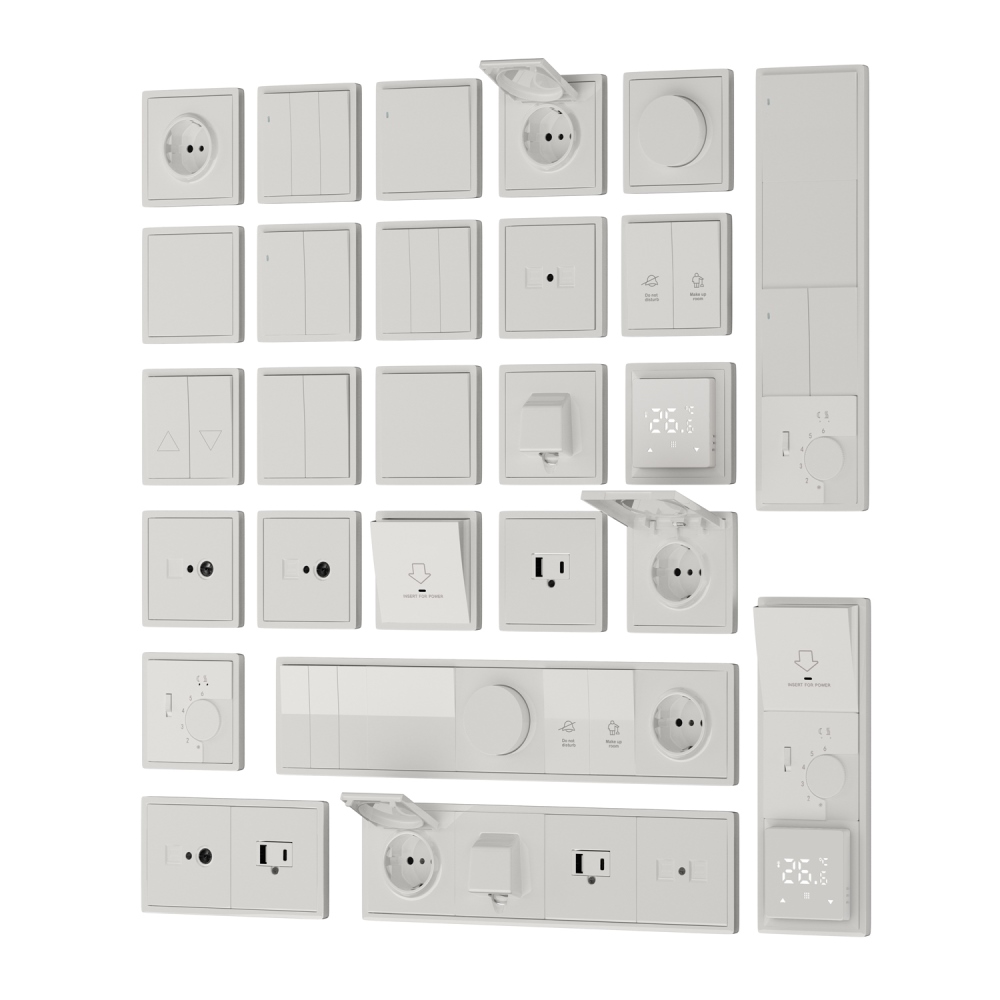 Выключатель жалюзи встраиваемый Donel R98 Белый глянцевый DA15800-DA29403 — изображение 3