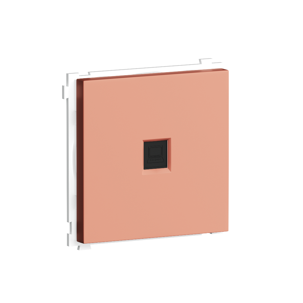 Розетка встраиваемая Ethernet Donel R98 RJ45 cat.6 Коралл матовый DA16200-DA83945