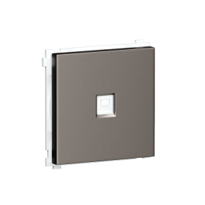 Розетка встраиваемая двойная Ethernet Donel R98 Сталь матовая DA16300-DA83937