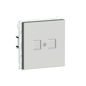 Розетка встраиваемая двойная Ethernet Donel R98 RJ45 2-я Cat.6/ClassE-8/8 Белый глянцевый DA16600-DA86903