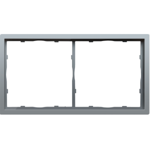 Рамка пластиковая Donel R98 на 2 поста Алюминий матовый DA21226