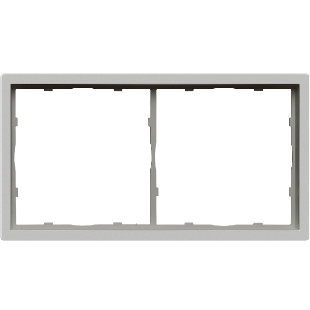 Рамка пластиковая Donel R98 на 2 поста Серый матовый DA21240