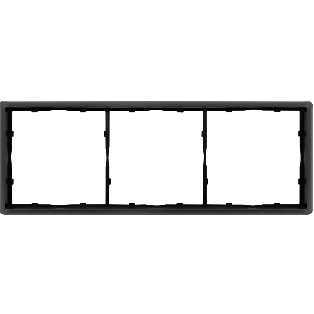 Рамка из металла Donel R98 Metal на 3 поста Вороненая сталь DA213GS