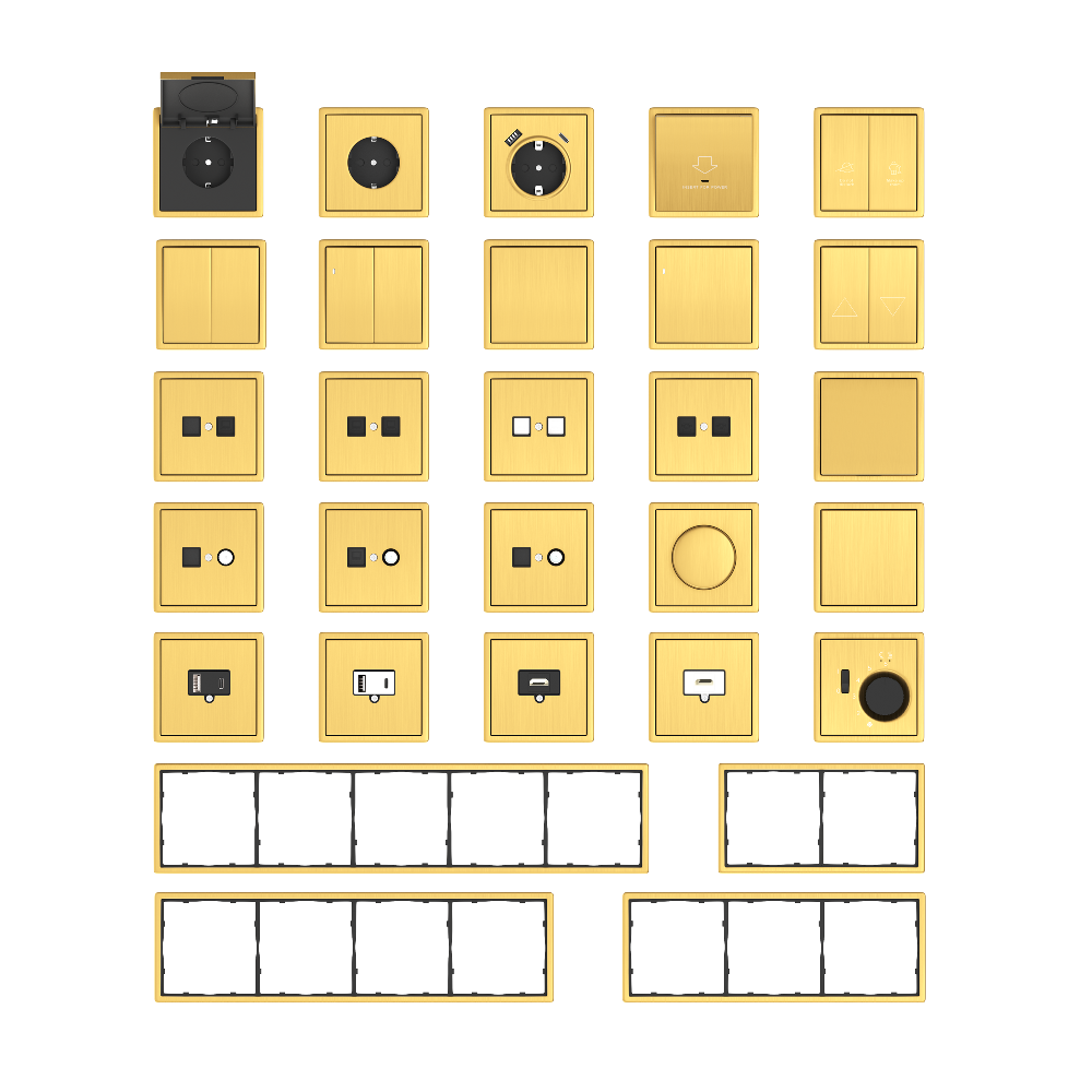 Рамка из металла Donel R98 Metal на 4 поста Золото матовое DA214BR — изображение 2