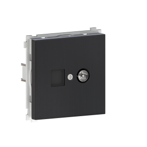 ТВ-розетка встраиваемая оконечная Donel R98 Metal Вороненая сталь DA30100-DA879GS