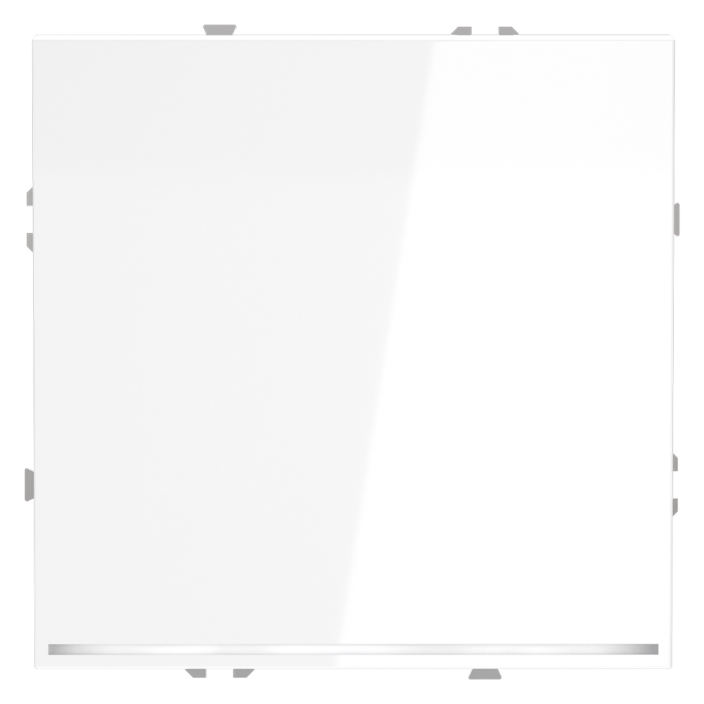 Выключатель одноклавишный встраиваемый Voltum S70 с подсветкой Белый Глянцевый VLS010201