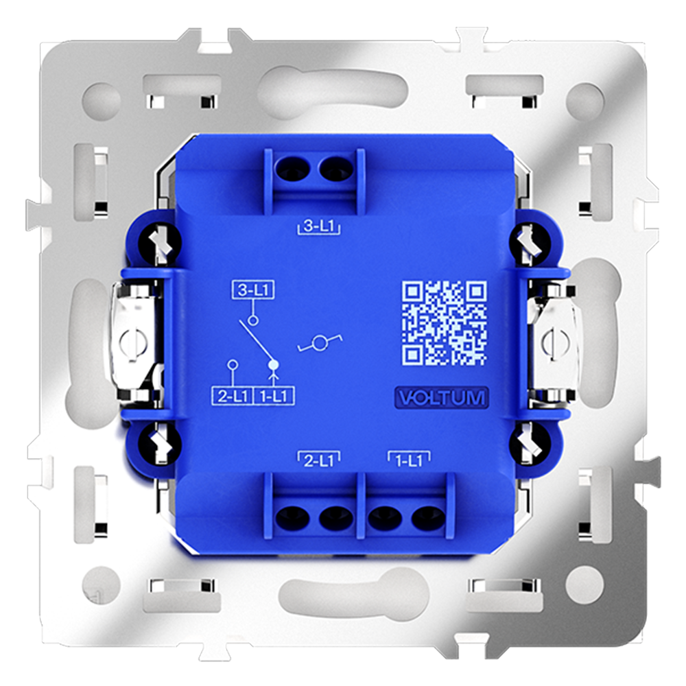 Выключатель одноклавишный встраиваемый проходной Voltum S70 Белый матовый VLS010302 — изображение 3